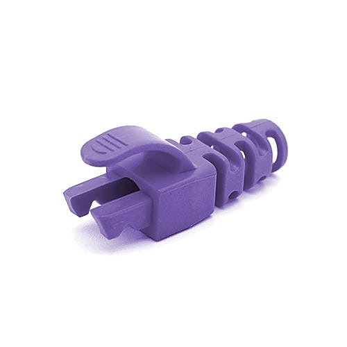 Violet Snagless RJ45 Boots, Cat6 6.5mm Cable, Pack of 50