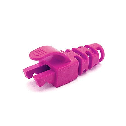 Pink Snagless RJ45 Boots, Cat6 6.5mm Cable, Pack of 50