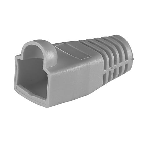 Grey Bubble RJ45 Boots, Cat6A 6.5mm Cable, Pack of 50