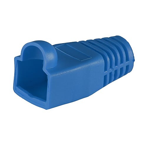 Blue Bubble RJ45 Boots, Cat6A 6.5mm Cable, Pack of 50