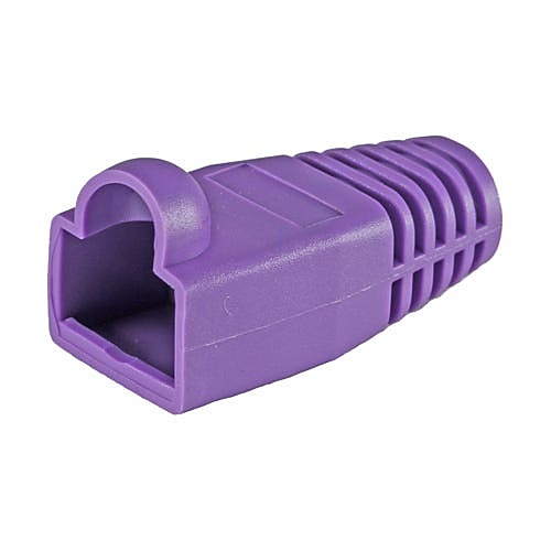Violet Bubble RJ45 Boots, Cat6A 6.5mm Cable, Pack of 50