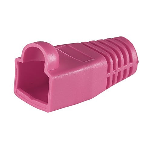 Pink Bubble RJ45 Boots, Cat6A 6.5mm Cable, Pack of 50