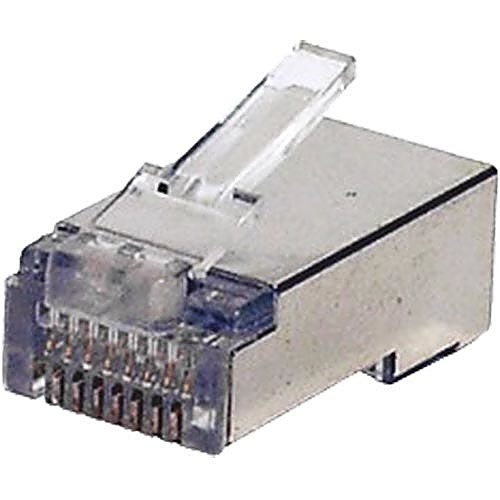 Shielded Cat5e RJ45 Crimp Plugs, Pack of 50