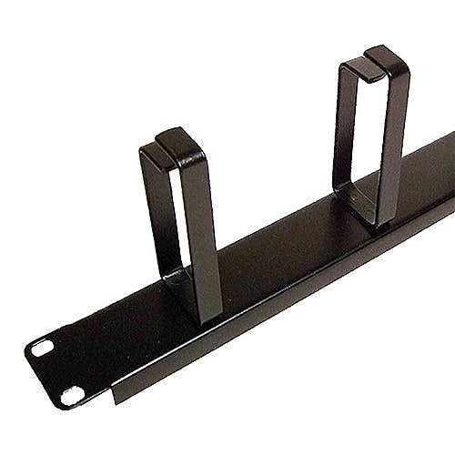 Horizontal Cable Manager, 1U, 5 x 100mm Rings, Black