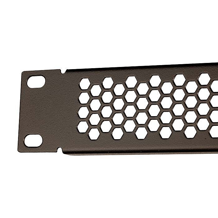 Vented 19 Inch Rack Blanking Plate, 1U, Black