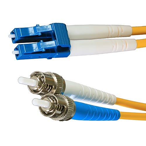 0.5m OS2 LC-ST Duplex Fibre Patch Lead Single Mode 9/125 Yellow