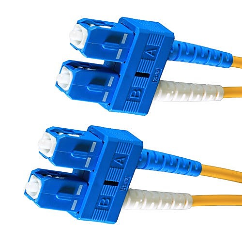 2m OS2 SC-SC Duplex Fibre Patch Lead Single Mode 9/125 Yellow