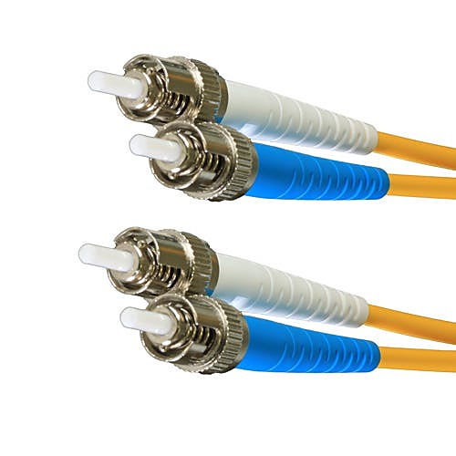1m OS2 ST-ST Duplex Fibre Patch Lead Single Mode 9/125 Yellow