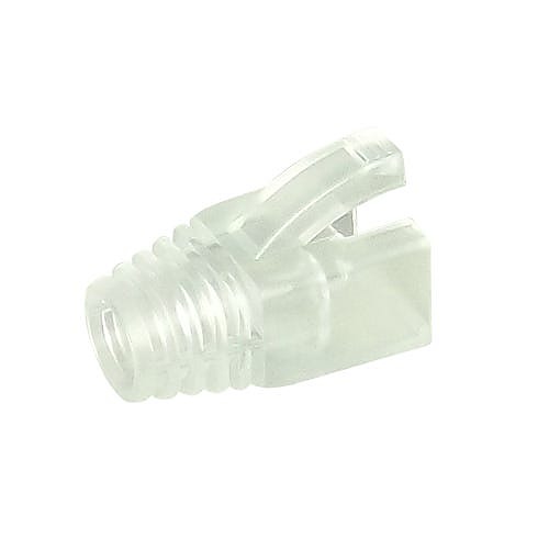 Clear Snagless Boots for 8mm Shielded Cat6A, Pack of 100