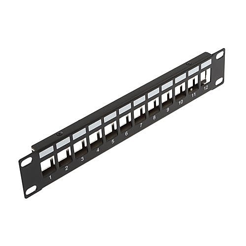 10 Inch Keystone Patch Panel, 12 Port, 1U, Unloaded