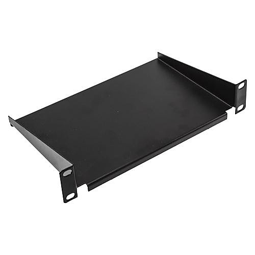 10 Inch Rack Shelf, 1U, 150mm Deep, Black