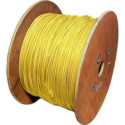500m CAT6 F/UTP Stranded Network Cable Reel Yellow LSZH 26AWG