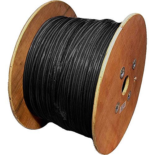 500m CAT5e U/UTP Stranded Network Cable Reel Black PVC 24AWG