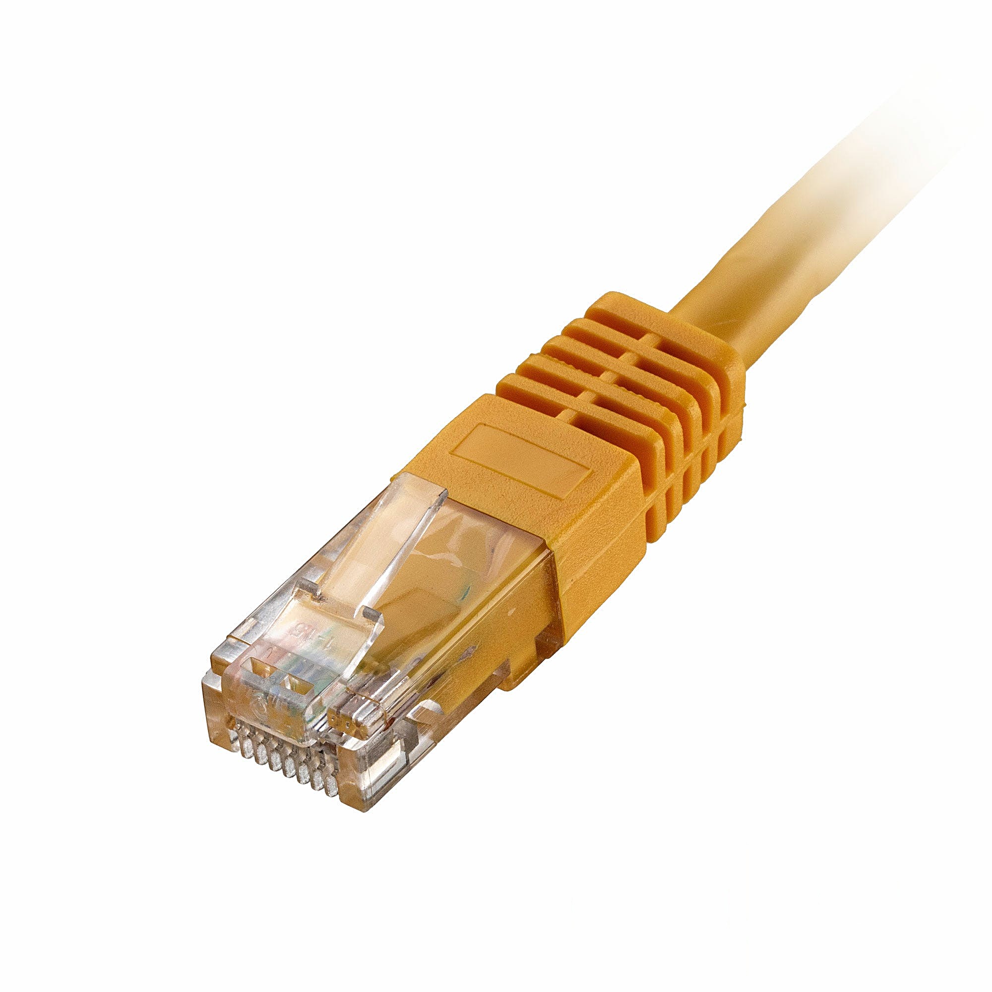 100 Pack of 1.5m CAT5e U/UTP Network Cables Yellow 26AWG