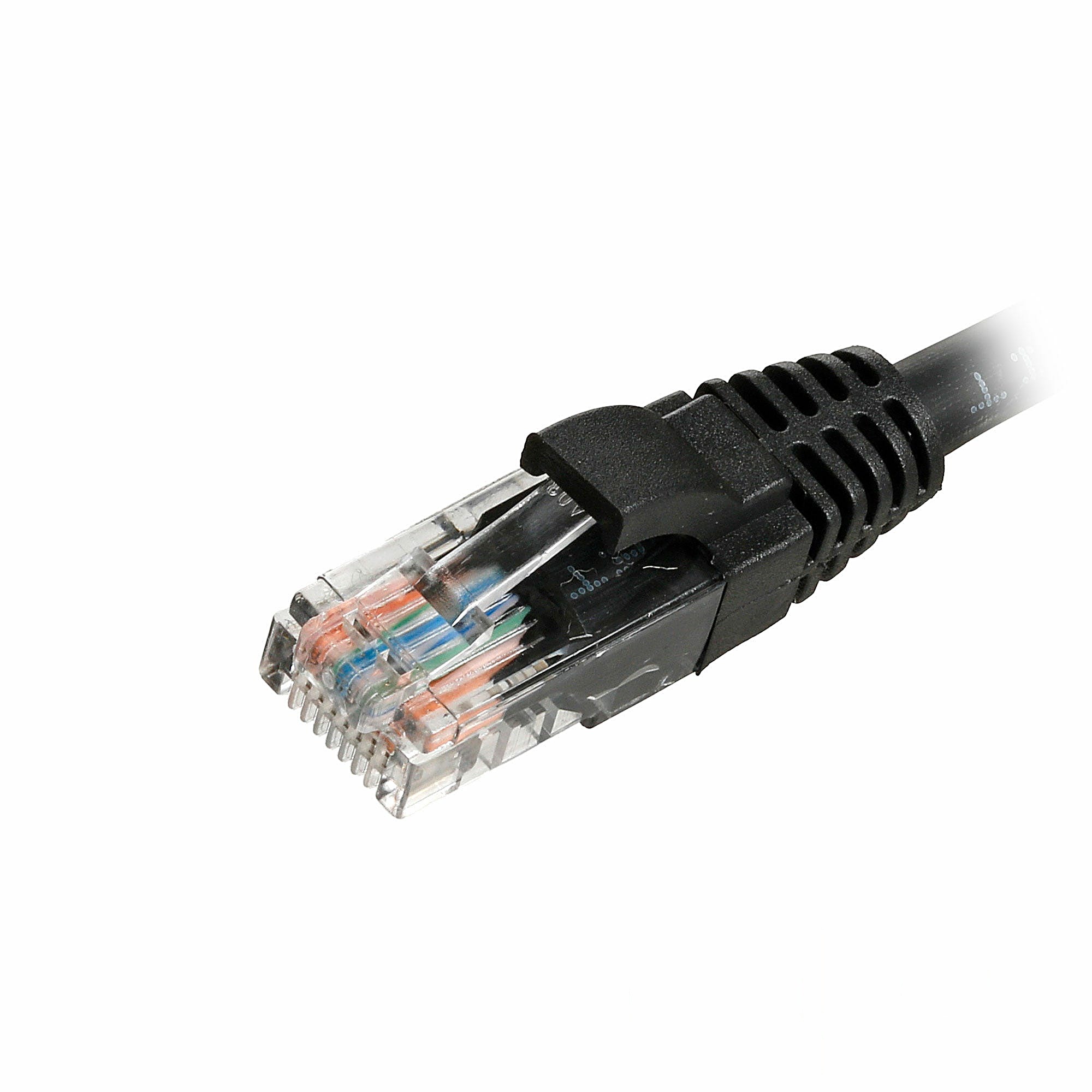 100 Pack 1m CAT5e U/UTP Snagless Network Cables Black LSZH 26AWG