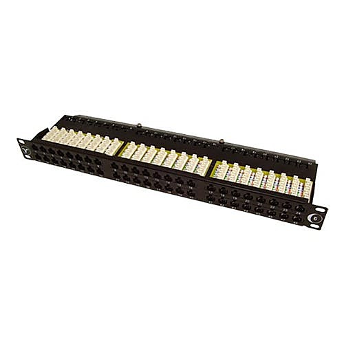 Cat6 Punch Down Patch Panel, 48 Port, 1U