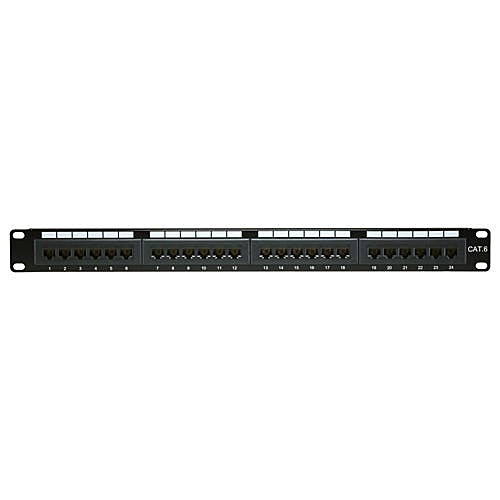 Cat6 Economy Patch Panel, 24 Port, 1U