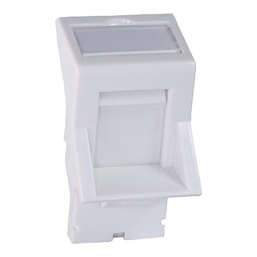 Keystone to LJ6C Adapter, Angled, Shuttered, White