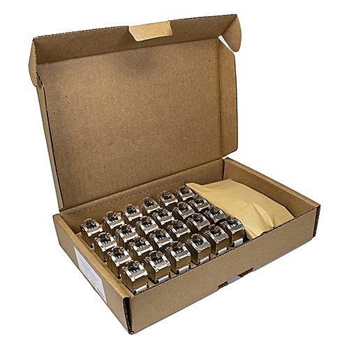 Shielded Cat6A RJ45 Keystone Jacks, PoE++ Rated, Pack of 24