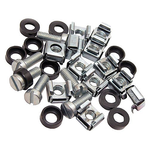 M6 Rack Cage Nuts, Silver, Pack of 50