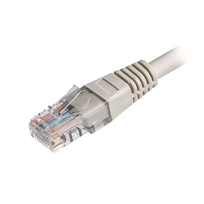 100 Pack of 2m CAT5e U/UTP Network Cables Grey 26AWG