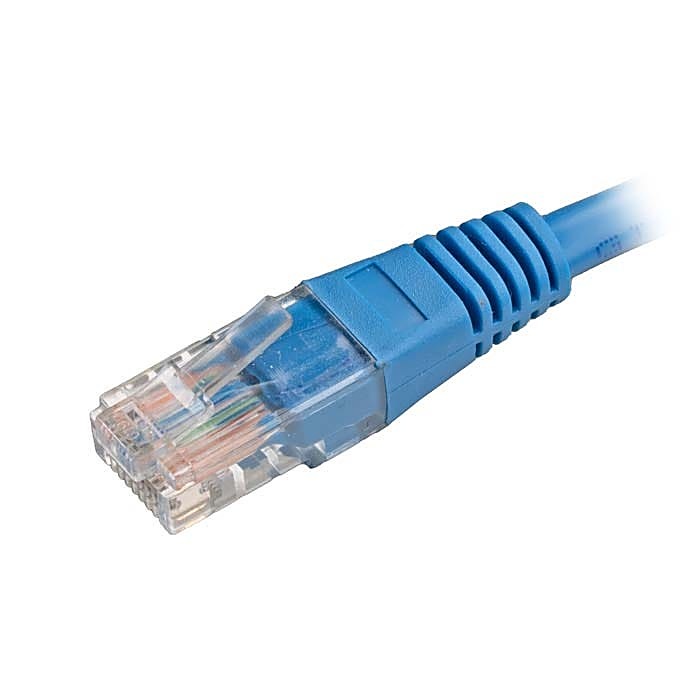 100 Pack of 0.5m CAT5e U/UTP Network Cables Blue 26AWG