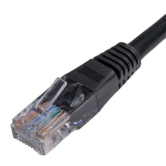 100 Pack of 1m CAT5e U/UTP Network Cables Black 26AWG