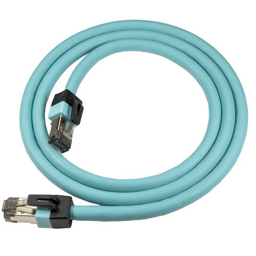1m CAT8 S/FTP Network Cable Aqua LSZH 24AWG