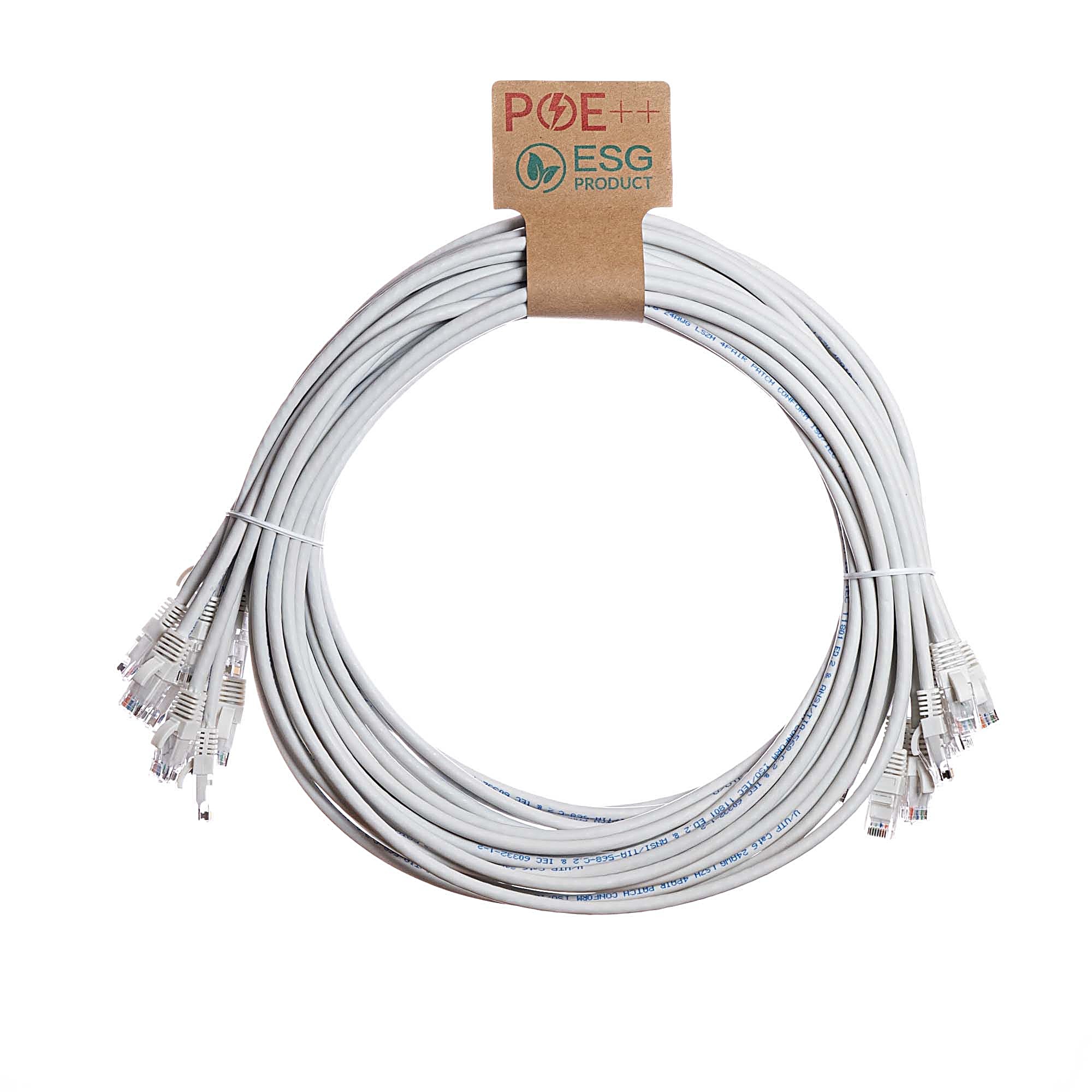 10 Pack of 3m CAT6 U/UTP Network Cables White 24AWG
