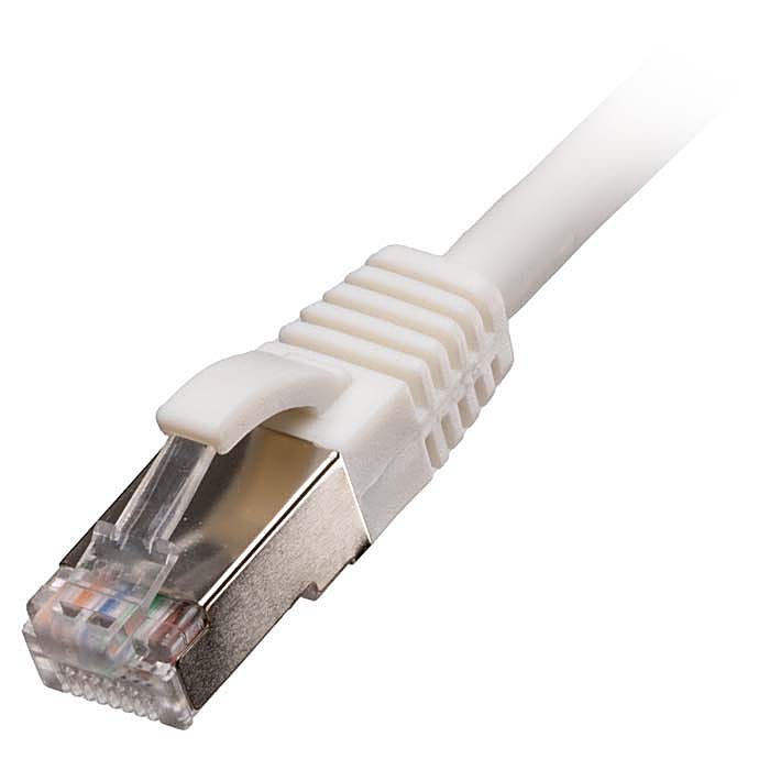 50 Pack 5m CAT6A S/FTP Snagless Network Cables White LSZH 26AWG