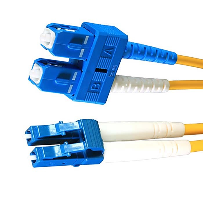 12 Pack 1m OS2 LC-SC Fibre Leads Single Mode 9/125 Yellow