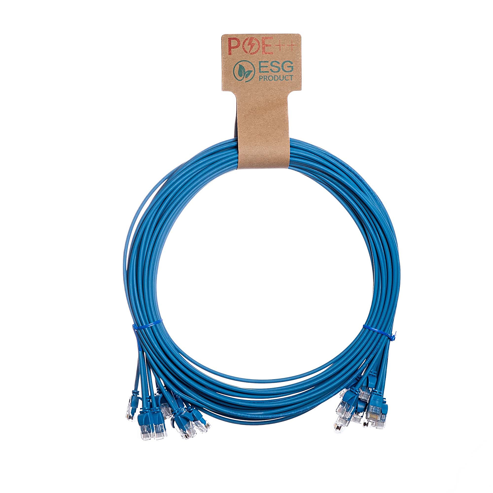 10 Pack 1.5m CAT6 Slim U/UTP Snagless Cables Blue LSZH 30AWG