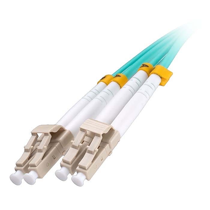12 Pack of 3m OM3 LC-LC Duplex Fibre Patch Leads 50/125 Aqua