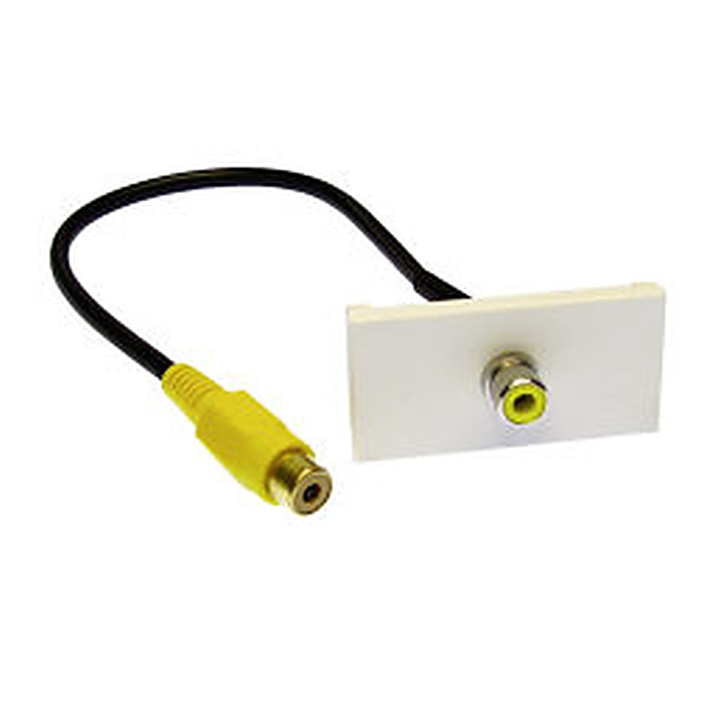 Single RCA Phono Faceplate Module