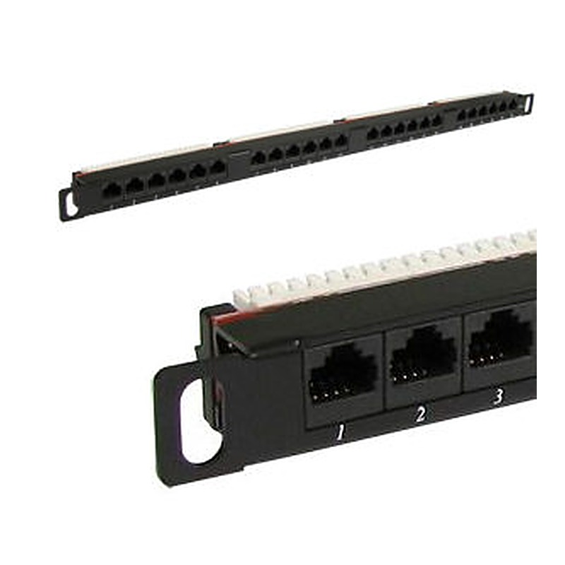 CAT6 24-Port Patch Panel 0.5u 