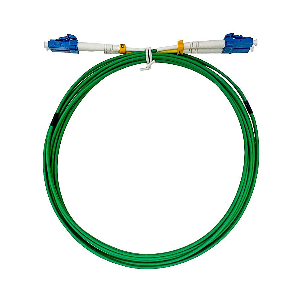 3m OS2 LC-LC Duplex Fibre Patch Lead Single Mode 9/125 Green
