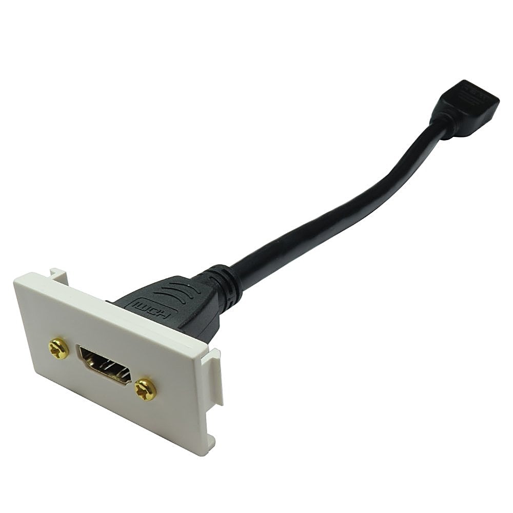 Euro Faceplate Module, HDMI 4K 60Hz with Stub Cable