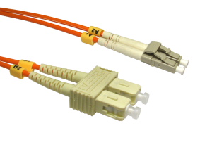 0.5m OM2 Fibre Optic Network Cable LC-SC orange 50/125