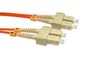 15m OM2 Fibre Optic Network Cable SC-SC orange 50/125