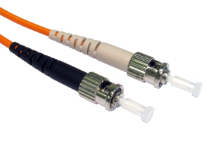 1m OM2 Fibre Optic Network Cable ST-ST orange 50/125